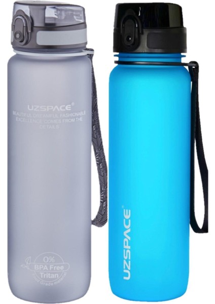 2li Set 1000ML 1litre Tritan Su Matarası