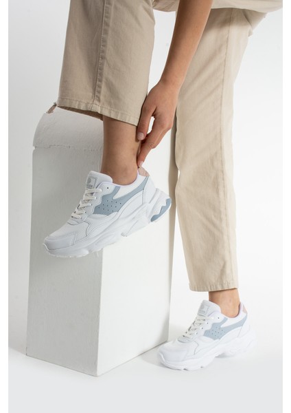 Marten Kadın Beyaz Mavi Pudra Günlük Spor Ayakkabı modelleri