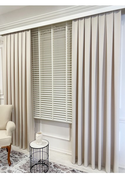 Krem Rengi %100 Orijinal Ahşap Jaluzi Perde 50 Mm Ofis Modern Ve Tüm Mekanlar Için modelleri