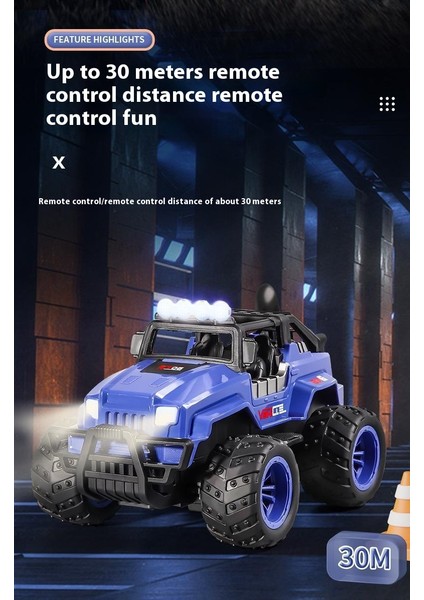 2.4g Rc Buggy Oyuncak Rc Araba Işıkları ile Erkek ve Kız Yüksek Hızlı Araba (Yurt Dışından)