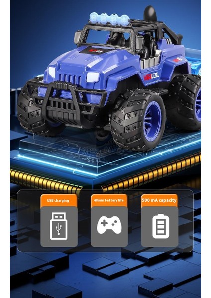 2.4g Rc Buggy Oyuncak Rc Araba Işıkları ile Erkek ve Kız Yüksek Hızlı Araba (Yurt Dışından)
