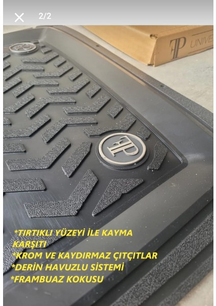 Yılapjant Havuzlu Paspas Oto Paspas 5 Parça Kokulu Lux Luxomat