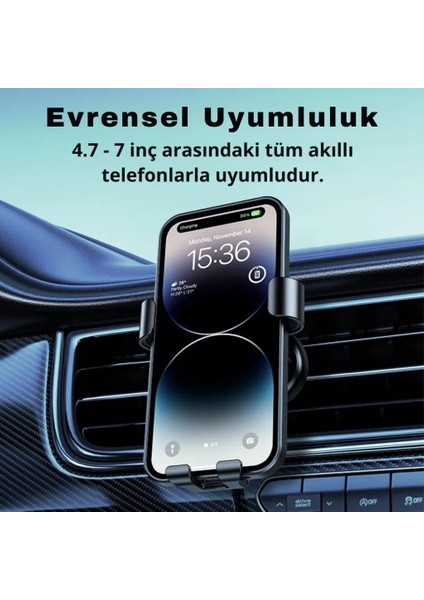 Havalandırma Girişli Araç Telefon Tutucu, Titremez Düşmez Otomatik Kilitli Telefon Tutucu indirimleri