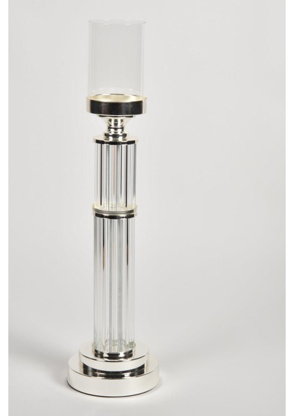 Seta Regina Mumluk Kristal Gövde Silver Büyük 13*13*51 cm