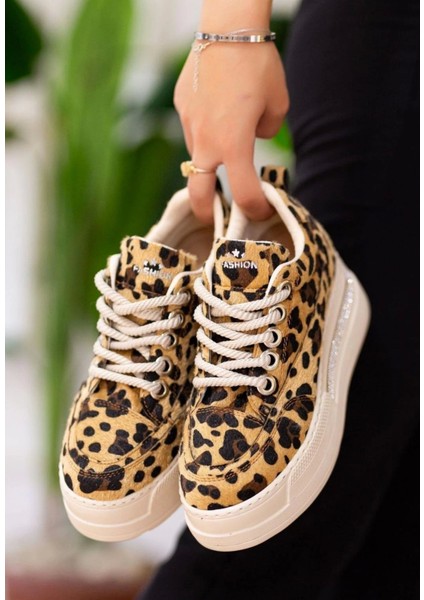 Lulu Leopar Süet Bağcıklı Spor Ayakkabı fiyatları