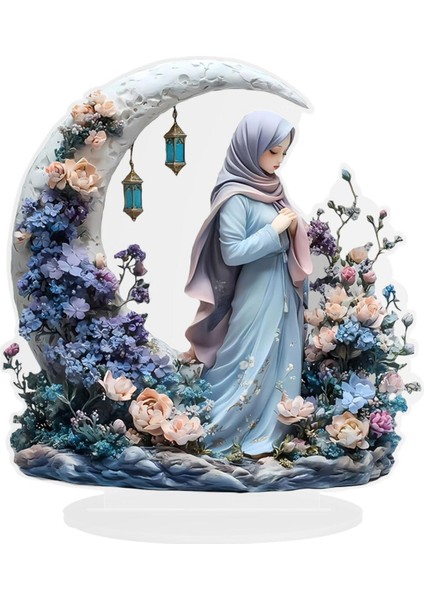 2d Düz Moon Masaüstü Süsleme Ofis Oturma Odası Bahar Festivali (Yurt Dışından)