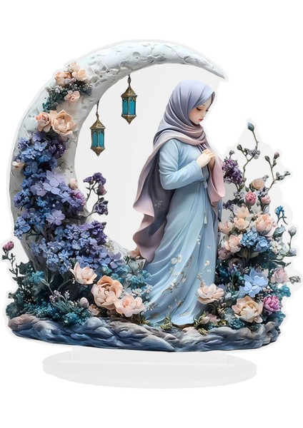 2d Düz Moon Masaüstü Süsleme Ofis Oturma Odası Bahar Festivali (Yurt Dışından)