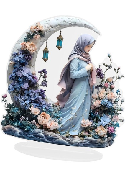 2d Düz Moon Masaüstü Süsleme Ofis Oturma Odası Bahar Festivali (Yurt Dışından)