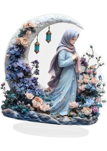 2d Düz Moon Masaüstü Süsleme Ofis Oturma Odası Bahar Festivali (Yurt Dışından)