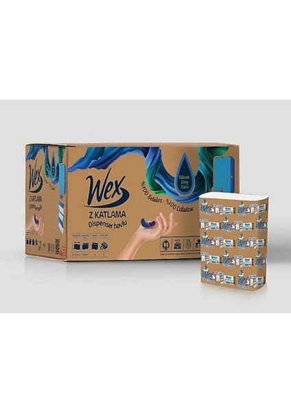 Z Katlama Dispenser Havlu Çift Katlı 200'LÜ 12 Paket 21.5 cm x 20 cm