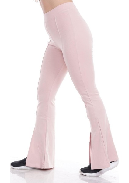 Pudra Yırtmaçlı Ispanyol Paça Tayt modelleri