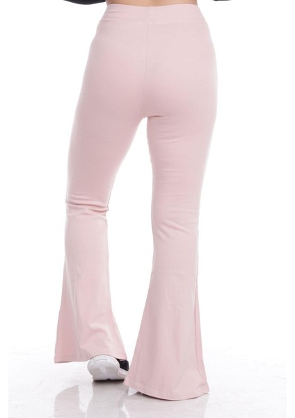 Pudra Yırtmaçlı Ispanyol Paça Tayt indirimleri