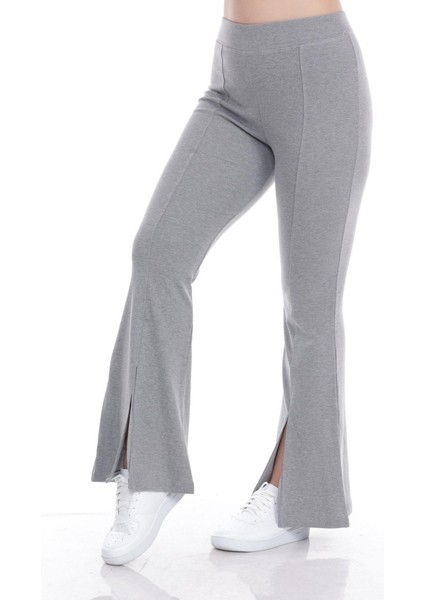 Gri Yırtmaçlı Ispanyol Paça Tayt fırsatları