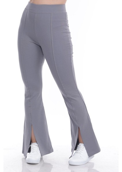 Füme Yırtmaçlı Ispanyol Paça Tayt