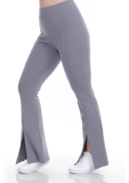 Füme Yırtmaçlı Ispanyol Paça Tayt indirimleri