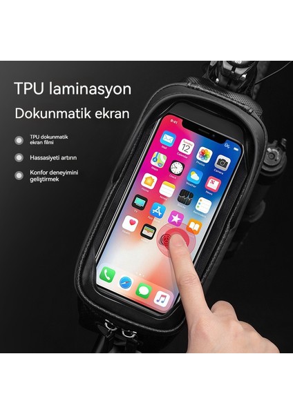 Mkjınmeı Sert Kabuklu Bisiklet Dağ Yol Bisikleti Ön Kiriş Çantası Cep Telefonu Çantası (Yurt Dışından) fiyatları