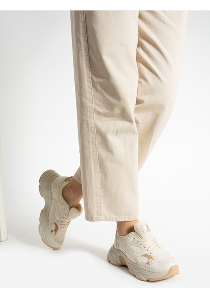 Nagen Kadın Beyaz Mavi Pudra Günlük Spor Ayakkabı