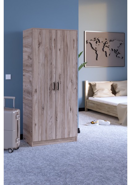 Abete-2 Kapılı Geniş Gardırop - Atlantik Çam