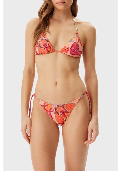 String Desenli Bağlamalı Bikini Altı E5GO15KCR12 Bayan Bikini Altı E5GO15 KCR12 P34K