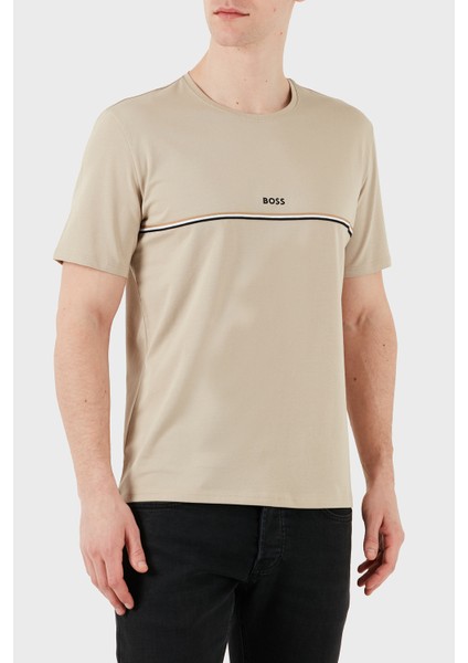 Pamuklu Regular Fit Bisiklet Yaka Logolu T Shirt Erkek T Shirt 50515395 276 modelleri