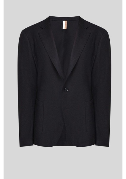 Erkek Yün Blazer Siyah