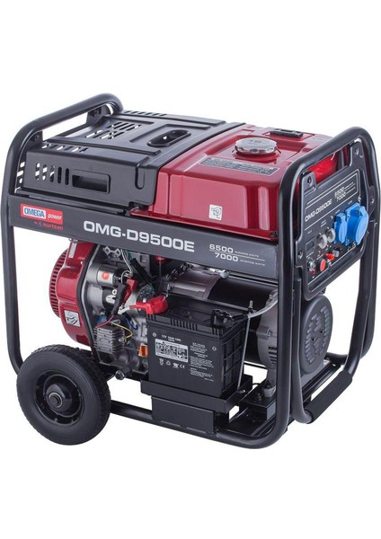 OMG-D9500E Dizel İpli Marşlı Monofaze Jeneratör 9.0 kVA