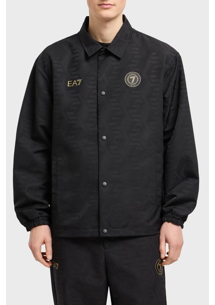 Logolu Regular Fit Jakarlı Monogram Ceket Erkek Ceket 7M000262 AF13722 UC001