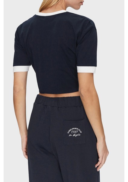 Knot Pamuklu Boxy Fit Bağlamalı Bisiklet Yaka Crop T Shirt V5GI05I3Z14 Bayan T Shirt V5GI05 I3Z14 A71W