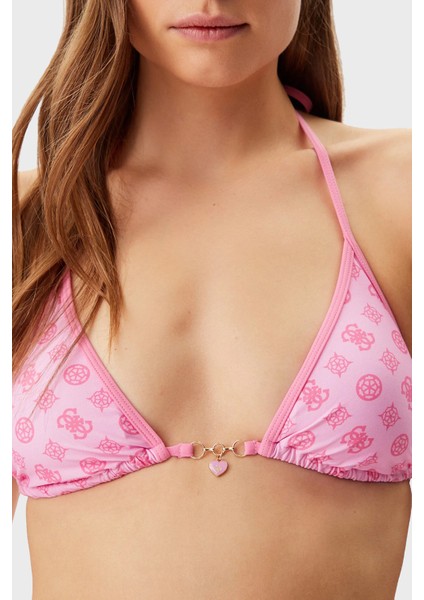 Triangle 4g Logo Baskılı Üçgen Bağlamalı Bikini Üstü E5GJ27KCRL2 Bayan Bikini Üstü E5GJ27 Kcrl2 P6FA