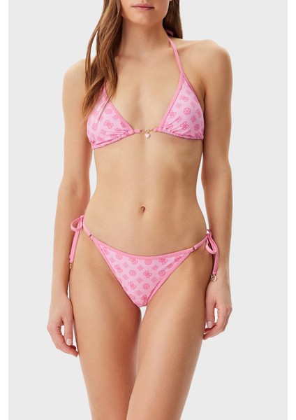 Triangle 4g Logo Baskılı Üçgen Bağlamalı Bikini Üstü E5GJ27KCRL2 Bayan Bikini Üstü E5GJ27 Kcrl2 P6FA