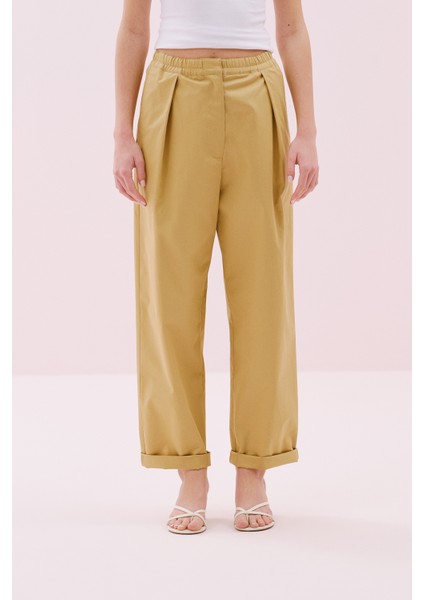 Beli Lastikli Tek Pileli Pantolon Bej Y2512011_024 modelleri