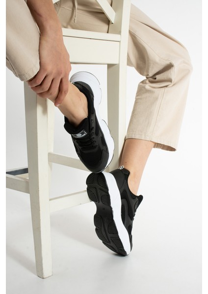 Nagen Kadın Siyah Beyaz Günlük Spor Ayakkabı modelleri