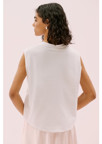 Bisiklet Yaka T-Shirt Beyaz Y2523829_002 fiyatları