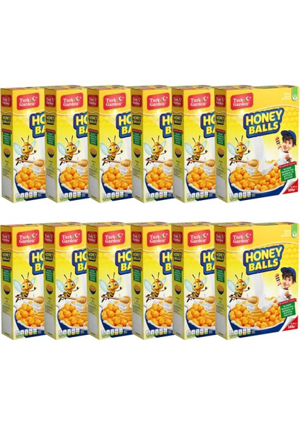 Turk Garden Honey Balls Ballı Mısır Gevreği 500 gr 12'li Paket