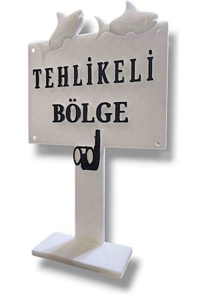 Büyük Boy Tehlikeli Bölge 15x9 cm Akvaryum Dekoru fiyatları