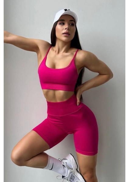 Poppita Şortlu Takım - Neon-Pembe