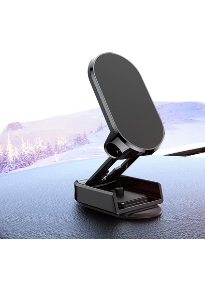 1080 Manyetik Araba Telefon Tutucu Mıknatıs Akıllı Telefon Desteği Gps Katlanabilir Telefon Tutucu Araba iPhone 14 13 12 11 Samsung Xiaomi (Yurt Dışından)