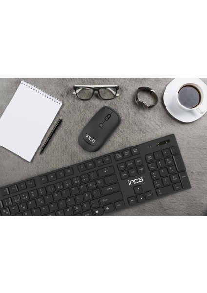 Inca IWS-537 Wireless Slim Design Soft Touch Q Keyboard&mouse Set