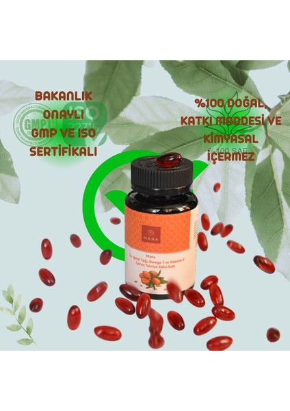 9 Adet Kır Iğdesi Omega 7 500MG 60 Kapsül