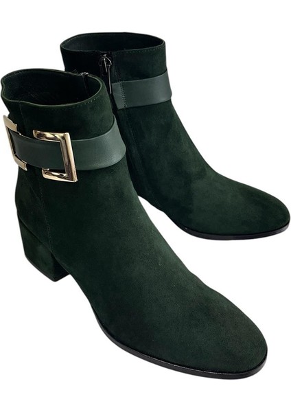 Yeşil Süet Deri Içi Sıcak Astar Bot fiyatları