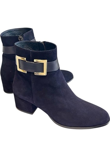 Lacivert Süet Deri Içi Sıcak Astar Bot fiyatları