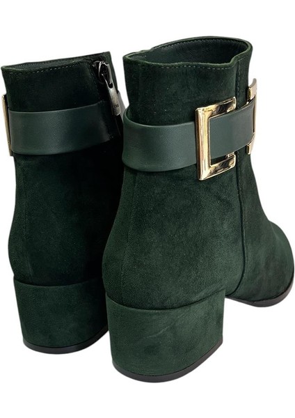 Yeşil Süet Deri Içi Sıcak Astar Bot fırsatları