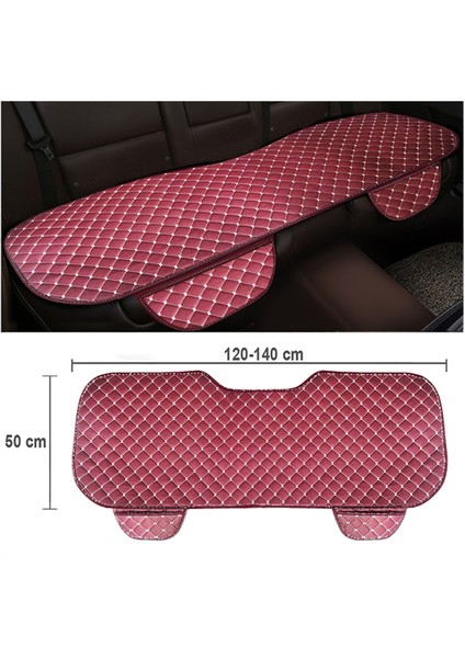 Kapitone Bordo Deri Oto Koltuk Minderi | Beyaz Nakışlı Araç Koltuk Koruyucu Araba Oturma Minderi modelleri