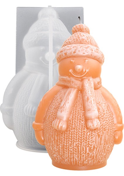 Silikon Kalıp Dekoratif Yılbaşı Noel Baba Noel Dekorasyon Mum Kalıbı 10 x 6.8 cm