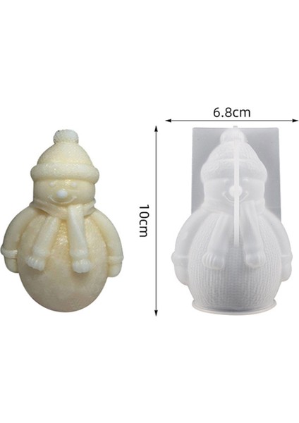 Silikon Kalıp Dekoratif Yılbaşı Noel Baba Noel Dekorasyon Mum Kalıbı 10 x 6.8 cm