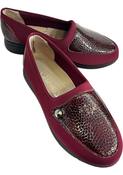 Bordo Deri Comfort Taban Günlük Ayakkabı modelleri