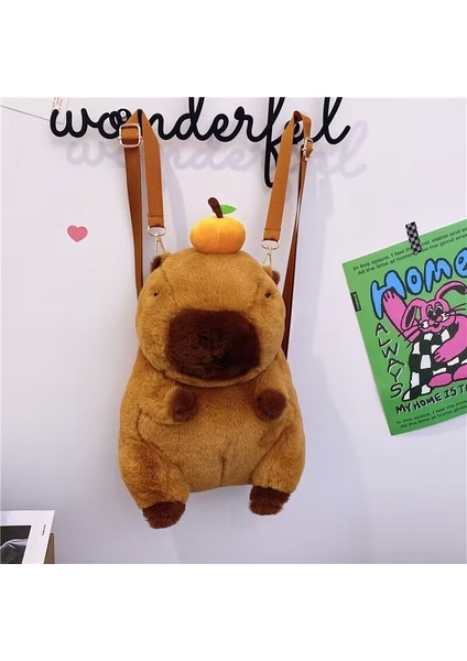 Çirkin Capybara Sırt Çantası Peluş Bebek Tatil Hediyesi (Yurt Dışından)