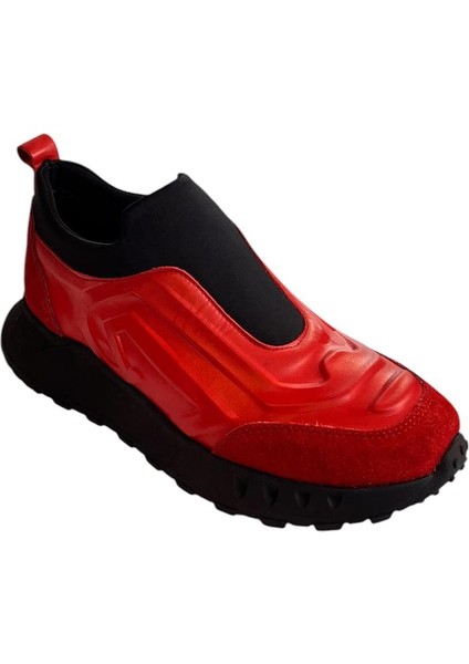 Kırmızı Deri Comfort Taban Sneaker fiyatları