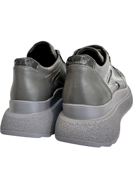 Gri Deri Comfort Taban Sneaker fırsatları