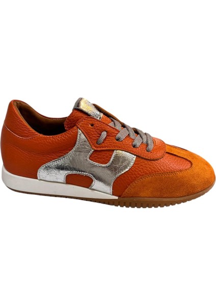 Orange Deri Sneaker